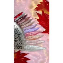 MOON FULL. Rubber Base, Silena #2031, 8 ml. Каучукова кольорова база із золотою поталлю, бузкова #2