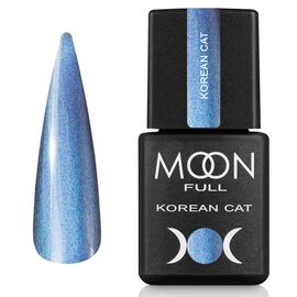 MOON FULL. Korean "Cat eye" Gel Polish, #02, 8 ml. Гель-лак "котяче око", блакитний #1