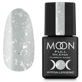 MOON FULL. Rubber Base, Silena #2020, 8 ml. Каучукова кольорова база з поталлю, біла #1