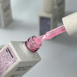 NOTD. Gel Polish, Let's special, PARADISE #02, 10 ml, гель-лак пудрово-рожевий з блискітками #2