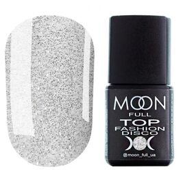 MOON FULL. Reflective Top coat, Fashion DIsco, 8 ml. Світловідбиваючий топ #1