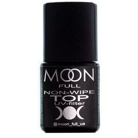 MOON FULL. Non-Wipe Top coat, with UV-filters, 8 ml. Топ без липкого шару з УФ-фільтрами #1