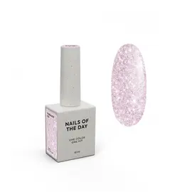 NOTD. Gel Polish, Let's special, PARADISE #02, 10 ml, гель-лак пудрово-рожевий з блискітками #1