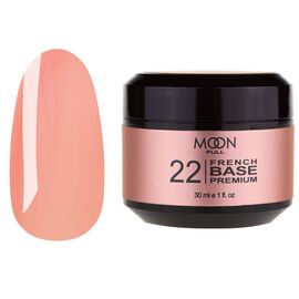 MOON FULL. Cover Base, French Premium #22, 30 ml. Кольорова база, яскраво-персикова #1