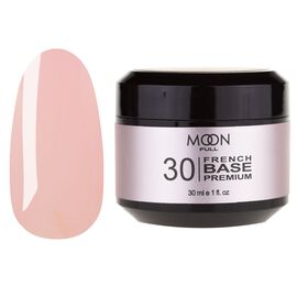 MOON FULL. Cover Base, French Premium #30, 30 ml. Кольорова база, біло-рожева #1
