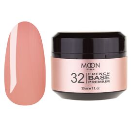 MOON FULL. Cover Base, French Premium #32, 30 ml. Кольорова база, нюдово-рожева #1