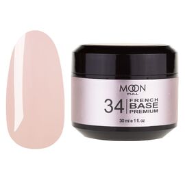 MOON FULL. Cover Base, French Premium #34, 30 ml. Кольорова база, світло-бежева #1