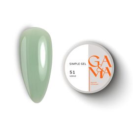 GA&MA. Simple builder gel, #51 Verve, 15 ml,  гель без опилу, хакі #1