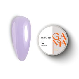 GA&MA. Simple builder gel, #52 Awaken, 15 ml,  гель без опилу, лавандовий #1