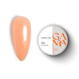 GA&MA. Simple builder gel, #53 Lightflow, 15 ml,  гель без опилу, кораловий #1