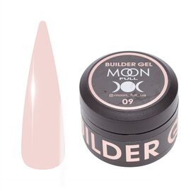 MOON FULL. Builder gel, #09, 30 ml. Гель для нарощування, бежевий #1