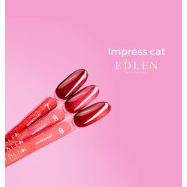 EDLEN. Gel Polish Impress Сat №8, 9 ml, світловідбиваючий гель-лак "котяче око" #2