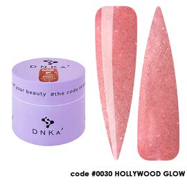 DNKa’. Builder Gel Hollywood #0030, 15 ml, світловідбиваючий гель для моделювання #1