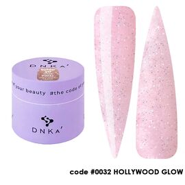 DNKa’. Builder Gel Hollywood #0032, 15 ml, світловідбиваючий гель для моделювання #1