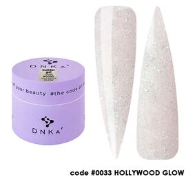 DNKa’. Builder Gel Hollywood #0033, 15 ml, світловідбиваючий гель для моделювання #1