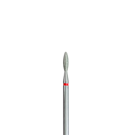 EDLEN. Diamond nail bit, flame, red, blunt end, Ø 2.3 mm. Фреза алмазна "Полум'я" червона, безпечна #1