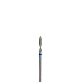EDLEN. Diamond nail bit, flame, blue, blunt end, Ø 2.1 mm. Фреза алмазна "Полум'я" синя, безпечна #1