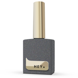 HEYLOVE Coin Matte Top coat, Silver & Gold, 15 ml, Топ матовий зі срібними та золотистими шестигранниками #1