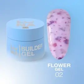 LUNAmoon. Flower Builder Gel #2, 15 ml, гель для нарощування з сухоцвітами #1