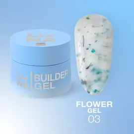 LUNAmoon. Flower Builder Gel #3, 15 ml, гель для нарощування з сухоцвітами #1