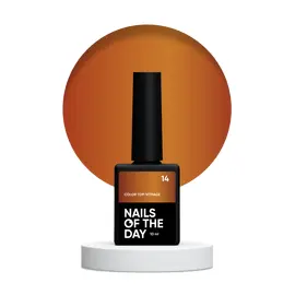 NOTD. Color Top, Vitrage #14, 10 ml. Вітражний топ без липкого шару, напівпрозорий карамельний #1