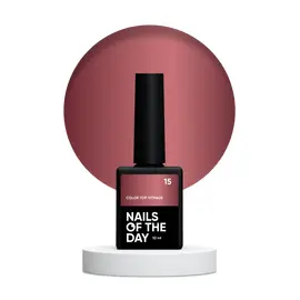 NOTD. Color Top, Vitrage #15, 10 ml. Вітражний топ без липкого шару, напівпрозорий коричневий #1