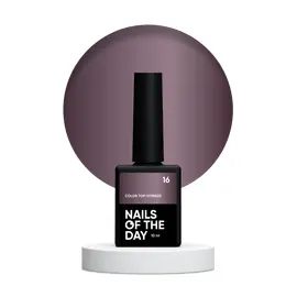 NOTD. Color Top, Vitrage #16, 10 ml. Вітражний топ без липкого шару, напівпрозорий припилений сливовий #1