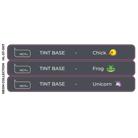 HEYLOVE. Набір наклейок для демонстраційних тіпс. Tint base, Neon collection #1