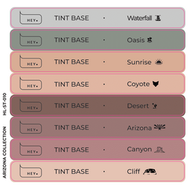 HEYLOVE. Набір наклейок для демонстраційних тіпс. Tint base, Arizona collection #1