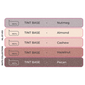 HEYLOVE. Набір наклейок для демонстраційних тіпс. Tint base, Nuts collection #1