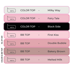 HEYLOVE. Набір наклейок для демонстраційних тіпс. Color & BB Top #1