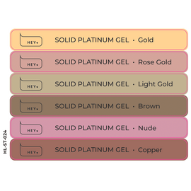 HEYLOVE. Набір наклейок для демонстраційних тіпс. Solid Platinum Gel #1