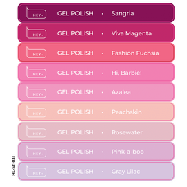 HEYLOVE. Набір наклейок для демонстраційних тіпс. Gel polish, Basic collection, #3 #1