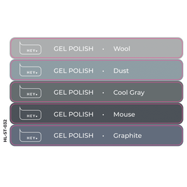 HEYLOVE. Набір наклейок для демонстраційних тіпс. Gel polish, Basic collection, #4 #1