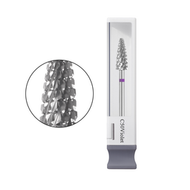 GA&MA. Carbide nail drill bit, C50Violet. Фреза твердосплавна "Кукурудза завужена", фіолетова, Ø 5 мм #1
