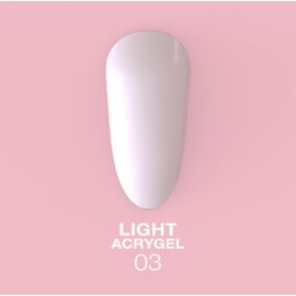 LUNAmoon. Light Acrygel #3 Milky, 50 ml, рідкий гель, молочний #2