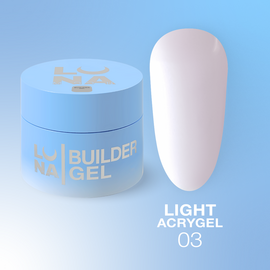 LUNAmoon. Light Acrygel #3 Milky, 50 ml, рідкий гель, молочний #1