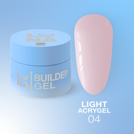 LUNAmoon. Light Acrygel #4 Milky nude, 50 ml, рідкий гель, молочний нюд #1