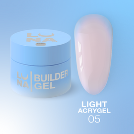 LUNAmoon. Light Acrygel #5 Pink nude, 50 ml, рідкий гель, рожевий нюд #1