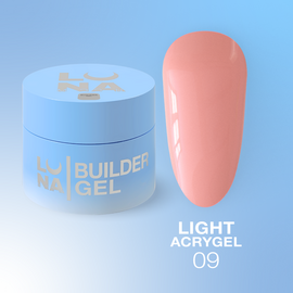 LUNAmoon. Light Acrygel #9 Nude, 50 ml, рідкий гель, нюд #1