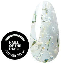 NOTD Flower Gel №01, 15 ml, будівельний гель з сухоцвітами #1