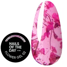 NOTD Flower Gel №02, 15 ml, будівельний гель з сухоцвітами #1