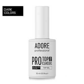 ADORE. PRO Classic Top coat, no UV-filters, 15 ml. Класичний топ без липкого шару, без УФ-фільтрів #1