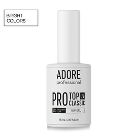 ADORE. PRO Classic Top coat, with UV-filters, 15 ml. Класичний топ без липкого шару, з УФ-фільтрами #1