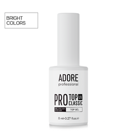 ADORE. PRO Classic Top coat, with UV-filters, 8 ml. Класичний топ без липкого шару, з УФ-фільтрами #1