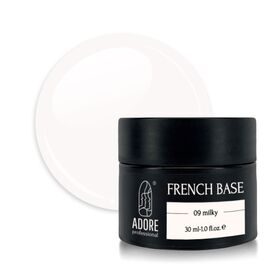 ADORE. French Base,  №09, Milky, 30 ml. Камуфлююча база #1