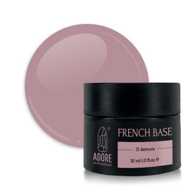 ADORE. French Base, №13, Demure, 30 ml. Камуфлююча база #1
