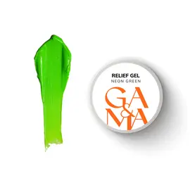 GA&MA. Relief gel, neon green, 5 g, рельєф гель, неоновий зелений #1
