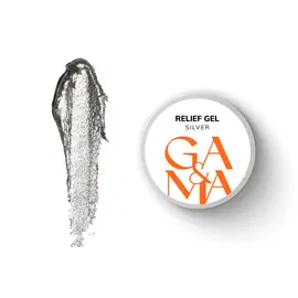 GA&MA. Relief gel, silver, 5 g, рельєф гель, срібло #1
