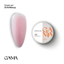 GA&MA. Simple builder gel #33 Floral, 50 ml, гель без опилу,  квітковий #1